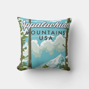 Appalachian-Gebirge Reiseplakat Tasse Kissen