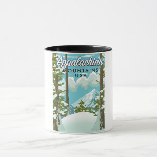 Appalachian Mountains Travel Poster Tasse