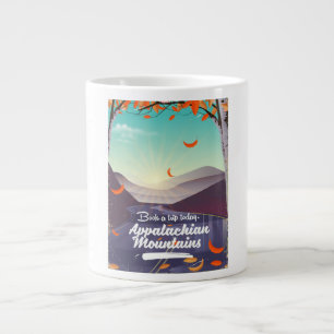 Appalachian Mountains Vintage-Reiseplakat Jumbo-Tasse