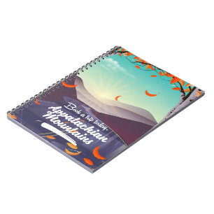 Appalachian Mountains Vintage-Reiseplakat Notizblock