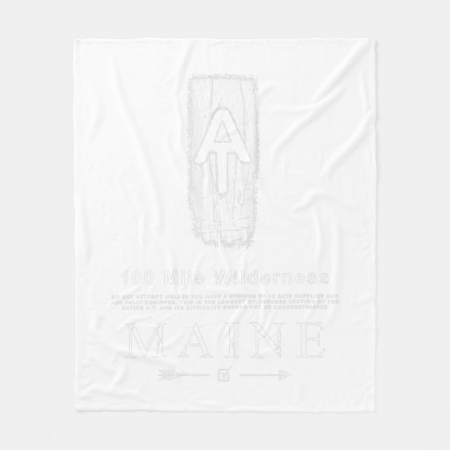 Appalachian Trail Blaze 100 Mile Wilderness Maine Fleecedecke (Vorderseite)