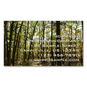 Appalachian Trail im Oktober im Shenandoah Magnetische Visitenkarte