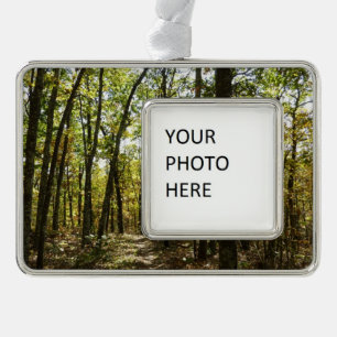 Appalachian Trail im Oktober im Shenandoah Rahmen-Ornament Silber