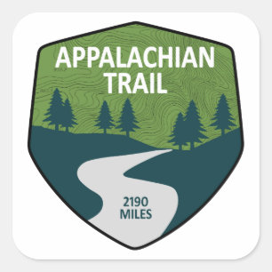 Appalachian Trail Quadratischer Aufkleber