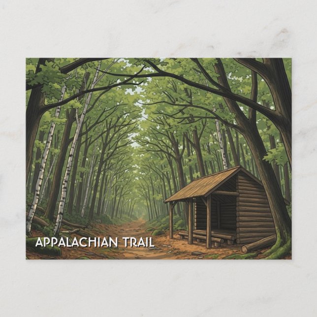 Appalachian-Trail-Reise Postkarte (Vorderseite)