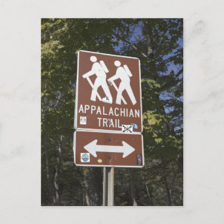 Appalachian Trail Sign with Wiker Icon Postkarte