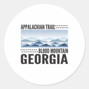 Appalachian-Trail-Wanderer beim Wandern am Blood M Runder Aufkleber