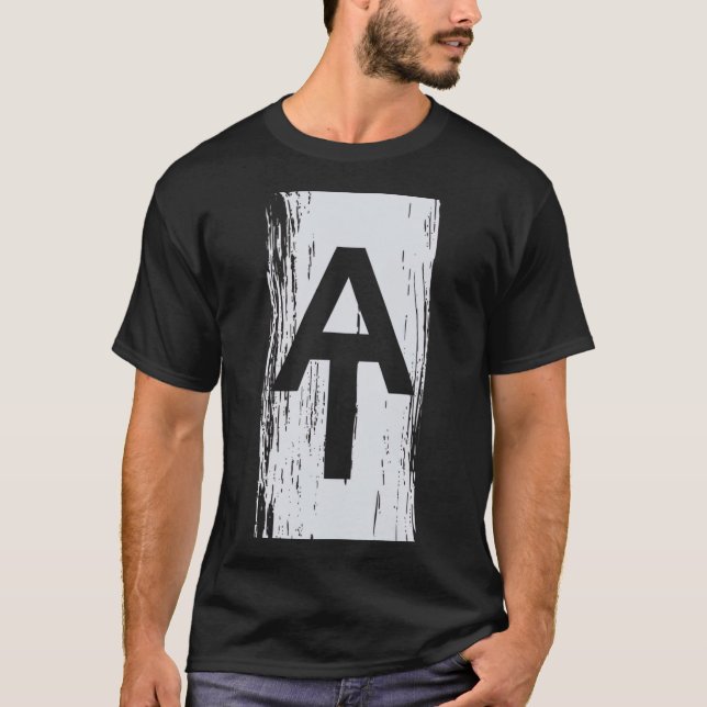 Appalachian Trail Weiße Malerei AT Trail Marker T-Shirt (Vorderseite)