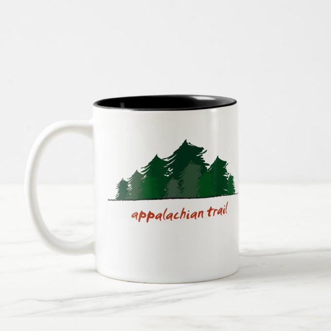 Appalachische Spur (Wald) Zweifarbige Tasse (Links)