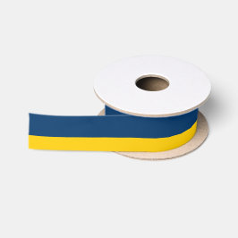 Appalachisches Gold und Blau-Gestreiftes Band Satinband