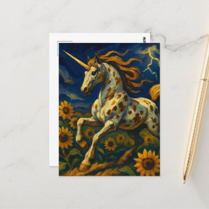 Appaloosa Einhorn im Sturm Postkarte