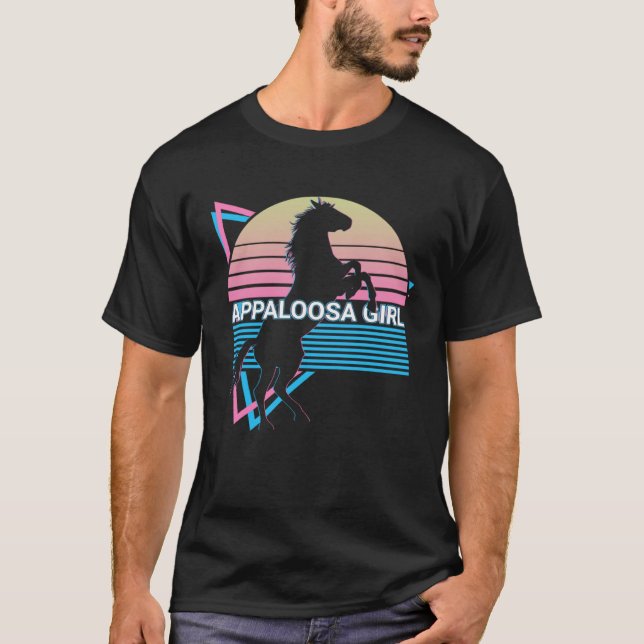 Appaloosa Girl Retro T-Shirt (Vorderseite)