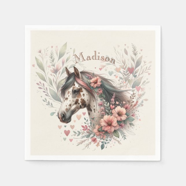 Appaloosa Horse Birthday Serviette (Vorderseite)