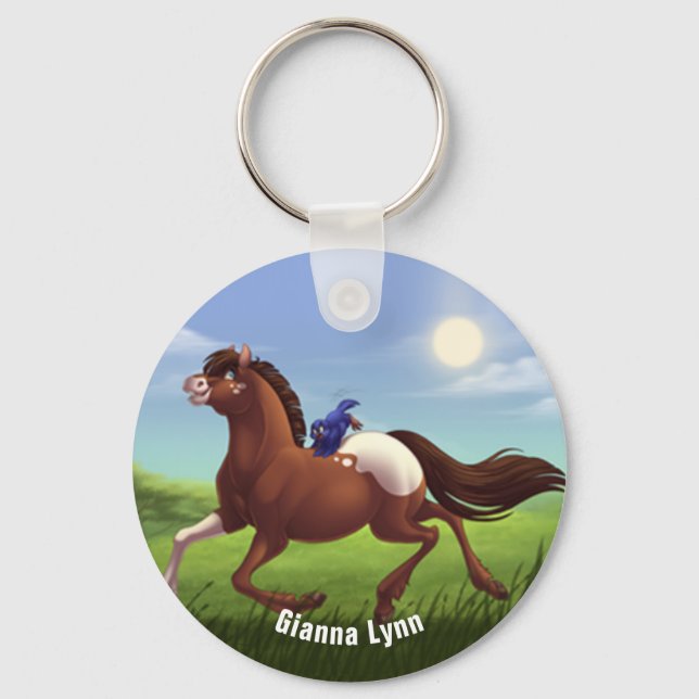 Appaloosa Horse Monogram Schlüsselanhänger (Vorderseite)