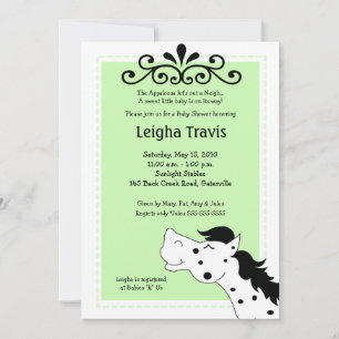 Appaloosa Horse Neutral 5x7 Baby shower Invitation