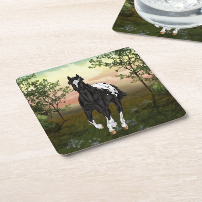Appaloosa Horse Rechteckiger Pappuntersetzer (angewinkelt)