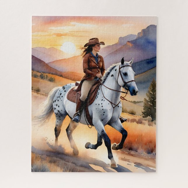 Appaloosa Horse Watercolor Leopard (Vertikal)