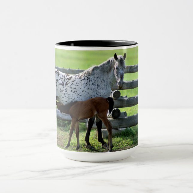 Appaloosa Mare und Colt Horse Tasse (Zentrum)