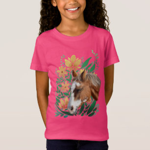 Appaloosa Pferd und Blume T-Shirt