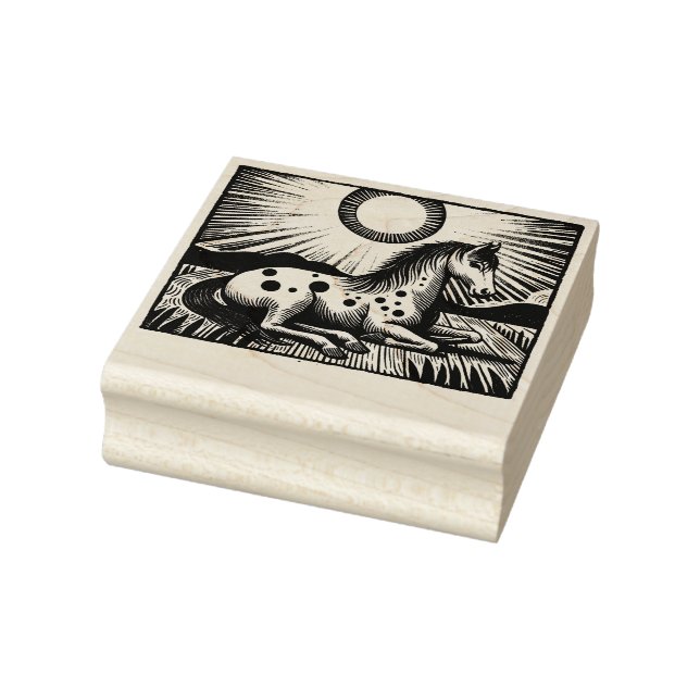 Appaloosa Pferde Gummistempel (Stempel)