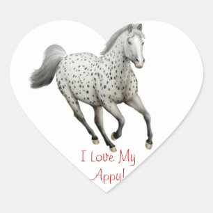 Appaloosa Pferde Liebe individuell anpassbar Herz-Aufkleber
