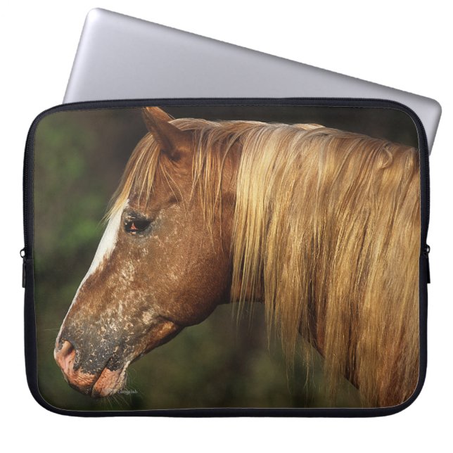 Appaloosa-PferdeHeadshot 1 Laptopschutzhülle (Vorderseite)