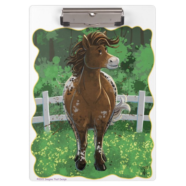Appaloosa Pony Klemmbrett (Vorderseite)