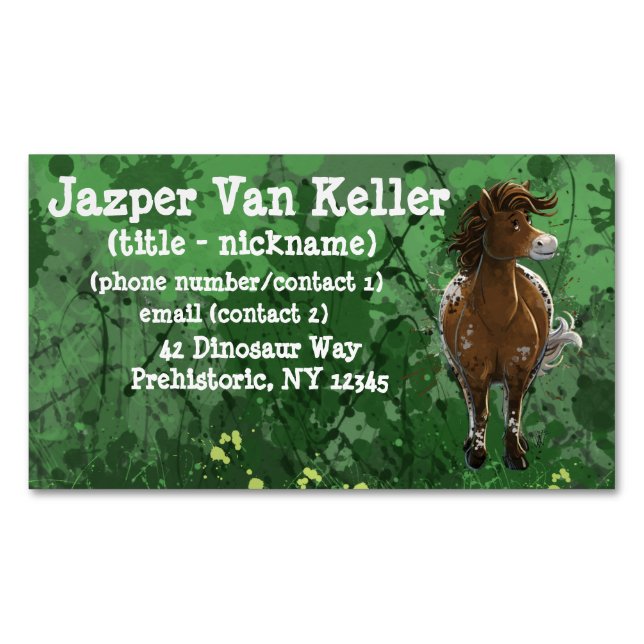 Appaloosa Pony Magnetische Visitenkarte (Vorderseite)