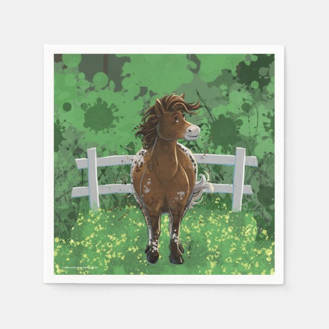 Appaloosa Pony Serviette (Vorderseite)