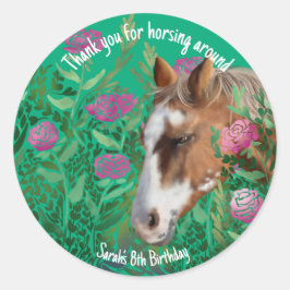 Appaloosa Rose Runder Aufkleber