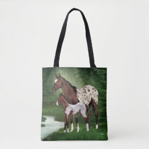 Appaloosa-Stute mit Fohlen Tasche
