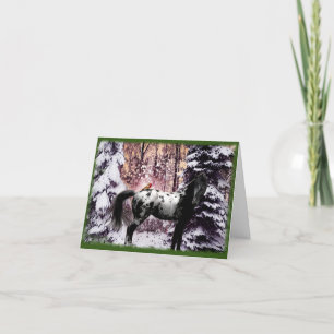 Appaloosa und Kardinal Feiertagskarte