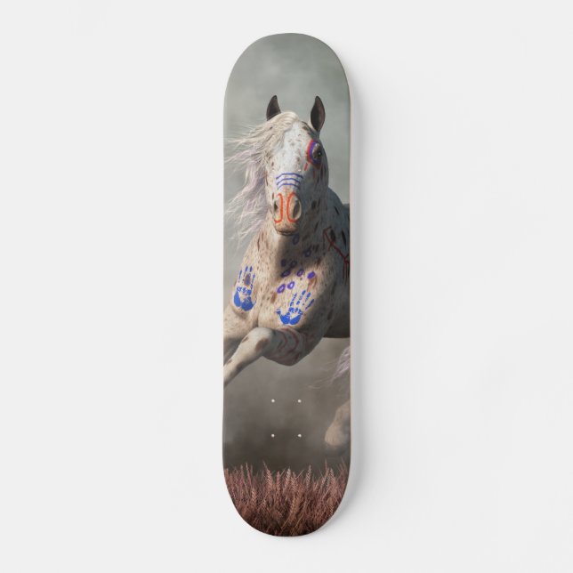 Appaloosa Warrior Horse Skateboard (Vorderseite)
