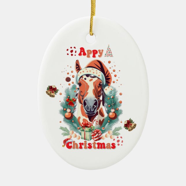 Appaloosa Weihnachten Keramik Ornament (Vorne)