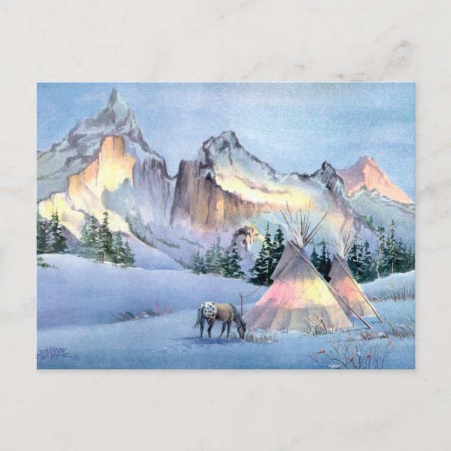 APPALOSA HORSE TIPI CAMP by SHARON SHARPE Postkarte (Vorderseite)