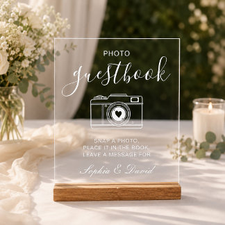 Appareil Photo Rétro Livre d'Or de Mariage Personn