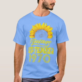 Apparel Sonnenblume Vintag September 1970 52 T-Shirt