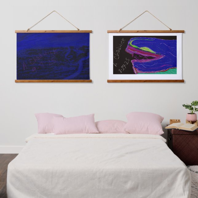 Apparition and Mythological Art Tapestry Set Wandteppich Mit Holzrahmen (Schlafzimmer)