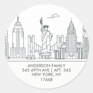 APPARTEMENT DE NY CITY  Nouveau Étiquette de adre