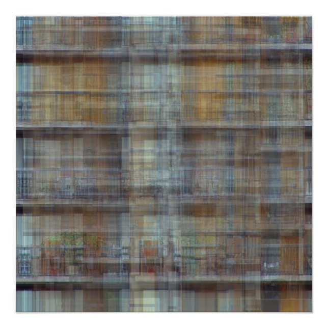Appartementhaus hinter MOCA Fotodruck (Vorne)