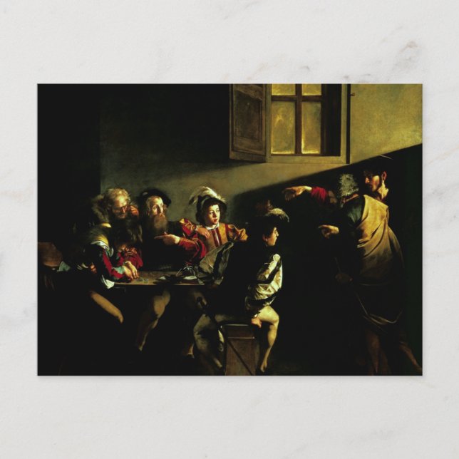 Appel de St Matthew par Caravaggio Carte postale (Devant)
