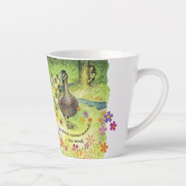 "Appeler Dieu/Enfant" Latte Mug (Droite)