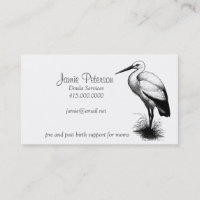 Appelez Les Cartes de visite De Doula Stork