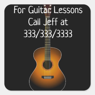 Appelez-Moi Pour Des Leçons De Guitare Stickers Pr