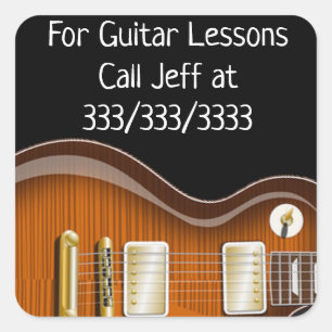 Appelez-Moi Pour Des Leçons De Guitare Stickers Pr