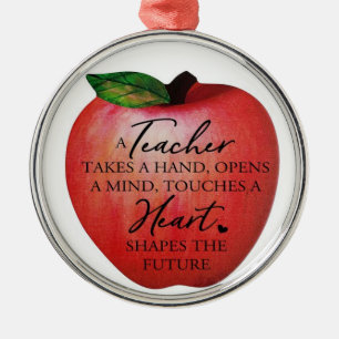 *APPELLE FÜR DEN LEHRER BEI CHRISTMAS* ORNAMENT AUS METALL
