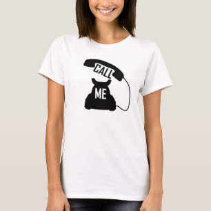 Appelle-moi le T-shirt de la dame du téléphone vin
