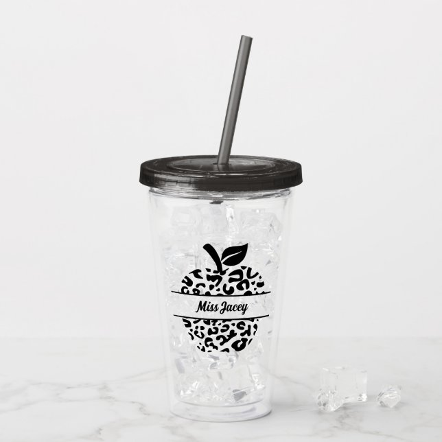 Appellername des personalisierten Lehrers, benutze Acryltrinkbecher (Rückseite Ice)