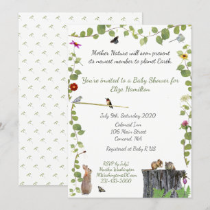 Appels de mère nature : Invitation de baby shower