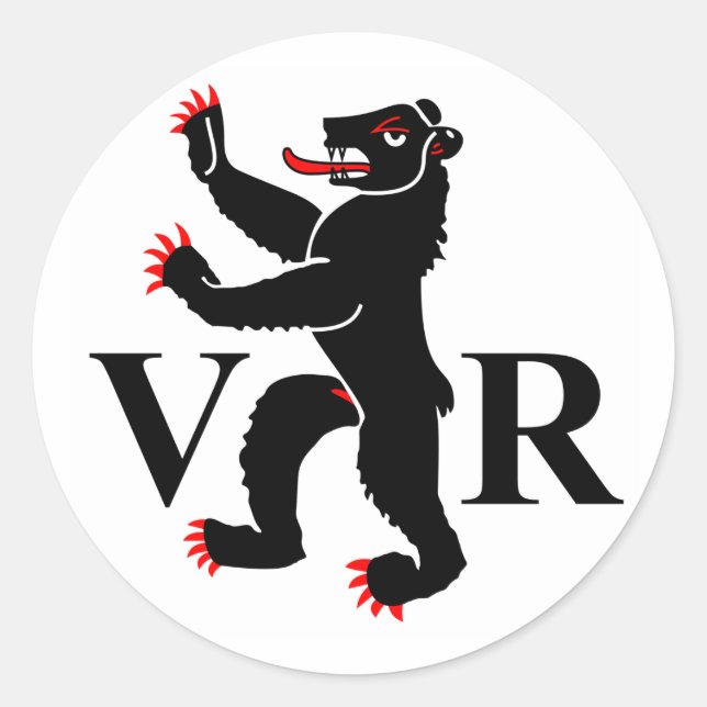 Appenzell Ausserrhoden, Schweiz Runder Aufkleber (Vorderseite)